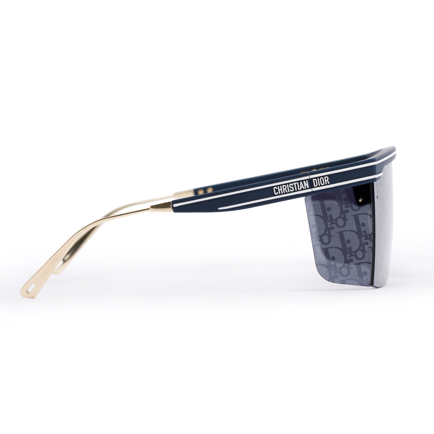 Christian Dior Blue Oblique DiorClub M1U Shield Mask Sunglasses