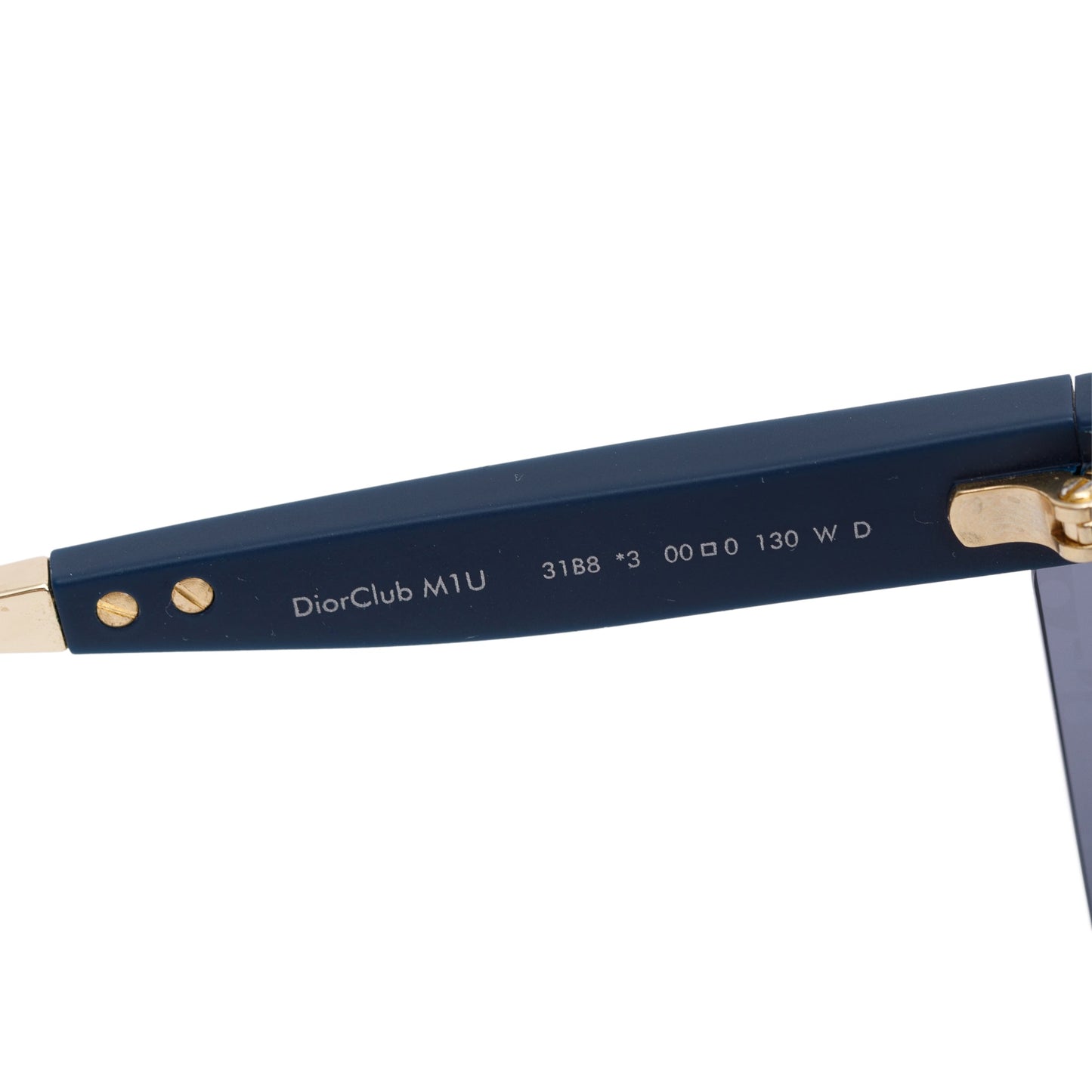 Christian Dior Blue Oblique DiorClub M1U Shield Mask Sunglasses