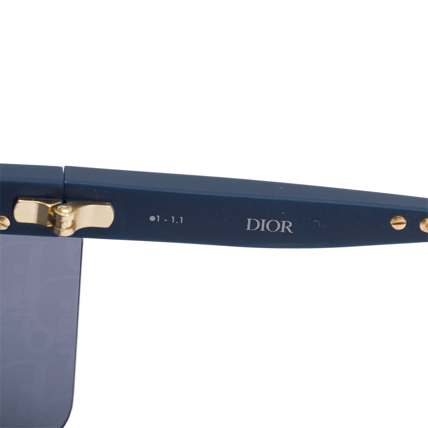 Christian Dior Blue Oblique DiorClub M1U Shield Mask Sunglasses