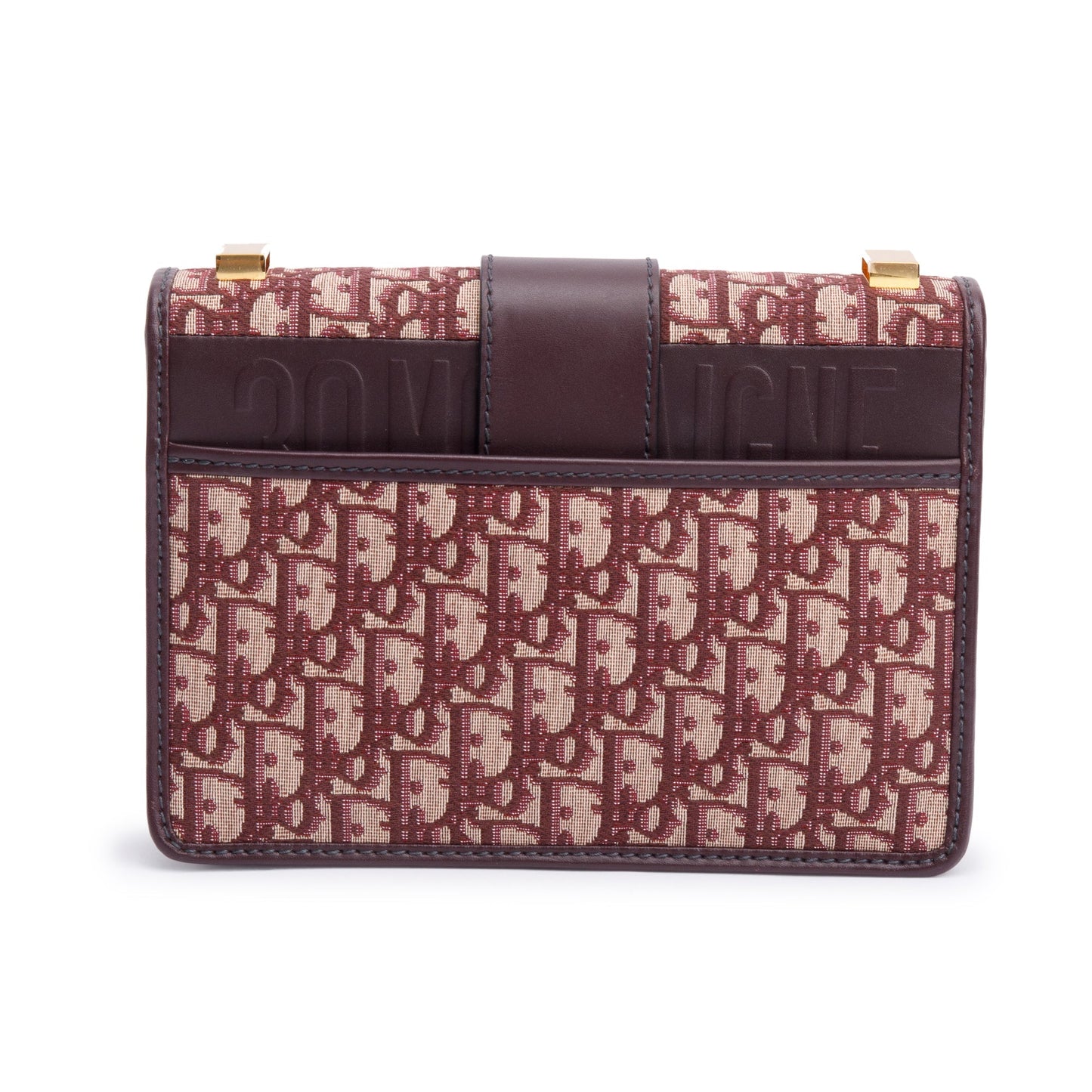 Christian Dior Burgundy Oblique 30 Montaigne Bag