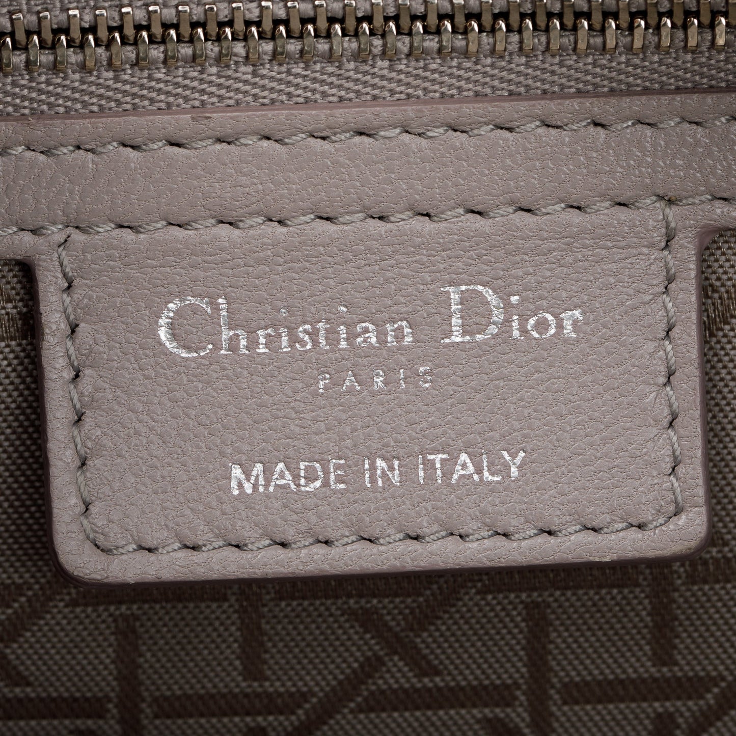 Christian Dior Grey Cannage Lambskin Leather Large Lady Dior Bag