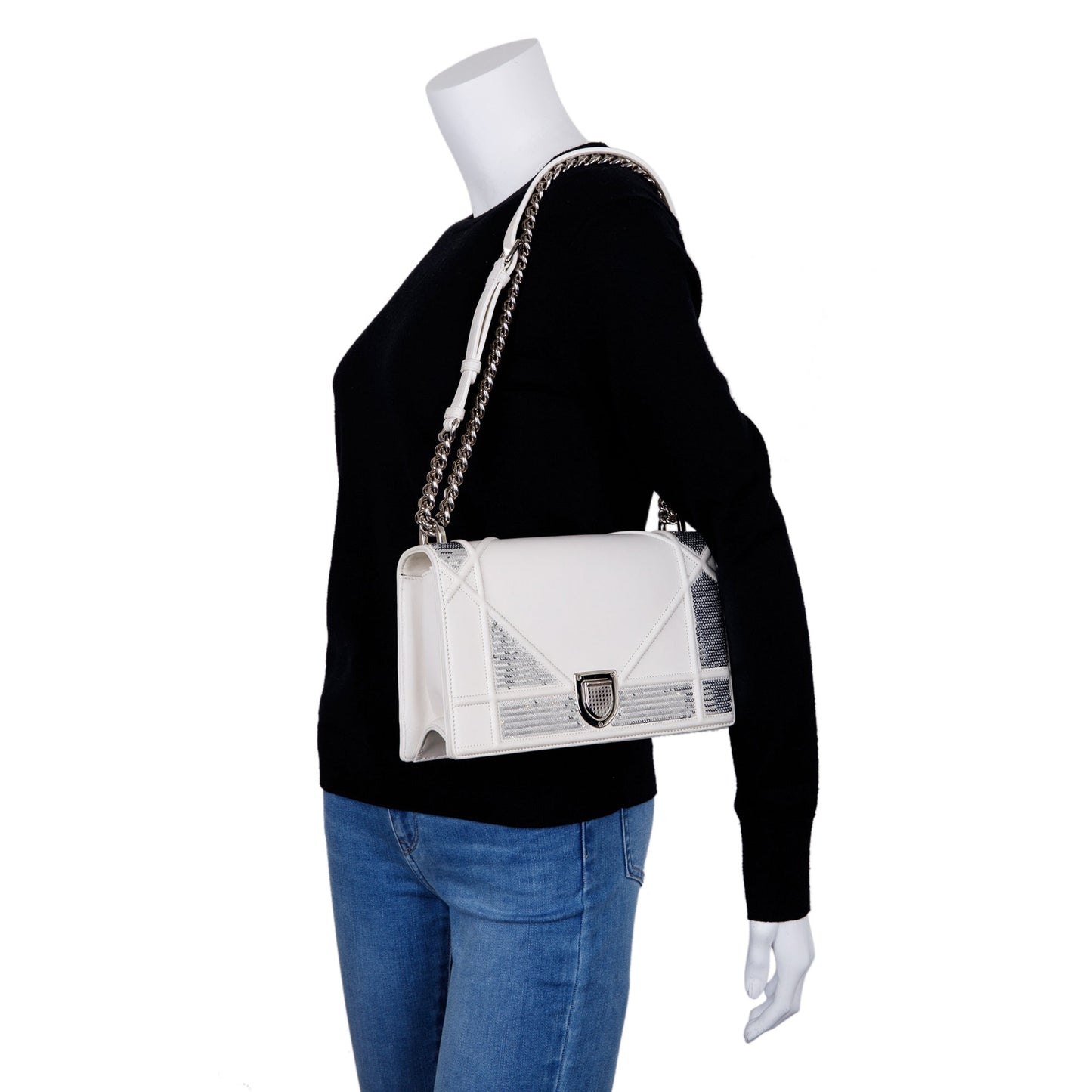 Christian Dior Medium Sequin Diorama Shoulder Bag