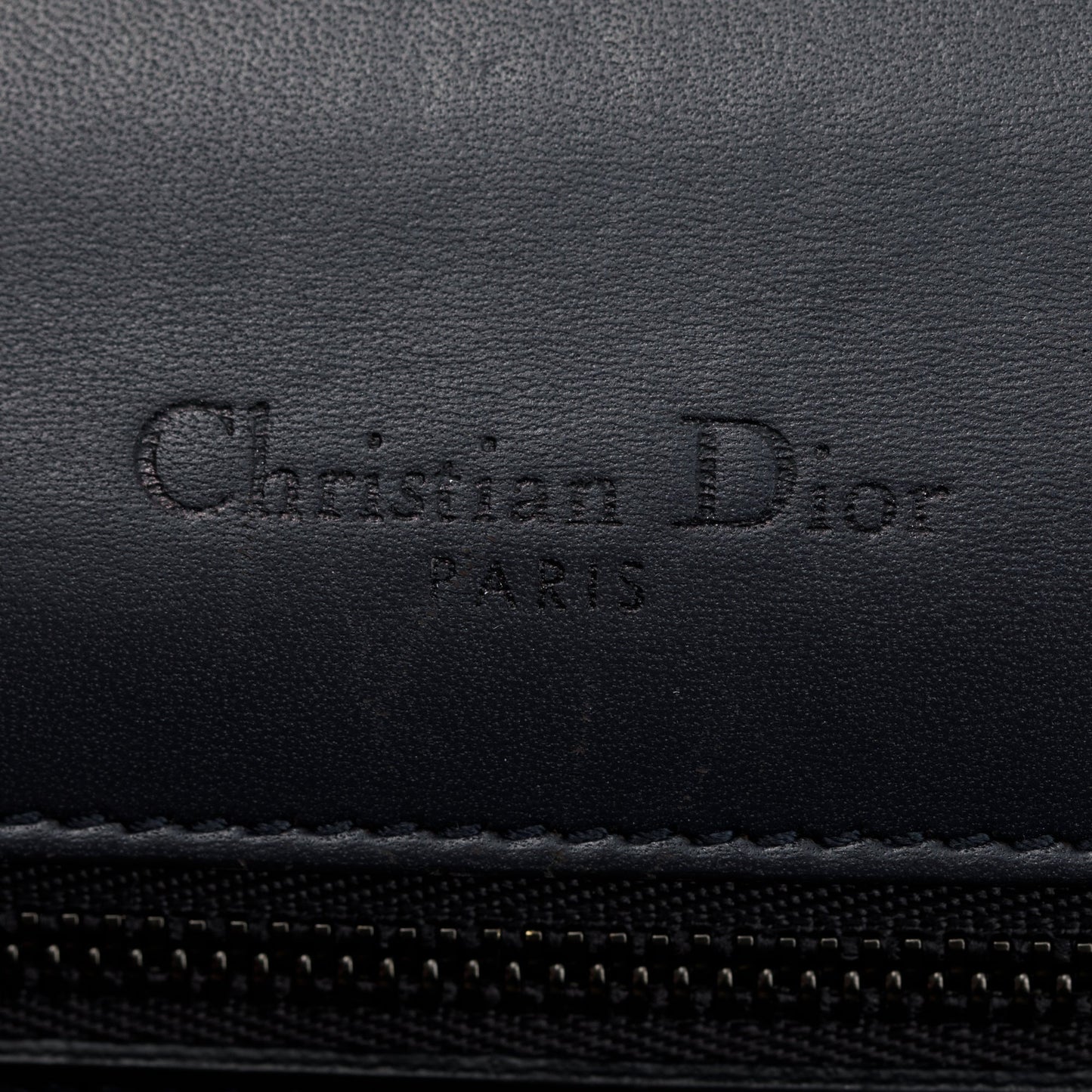 Christian Dior Metallic Grey Micro-Cannage Patent Leather Small Diorama Shoulder Bag