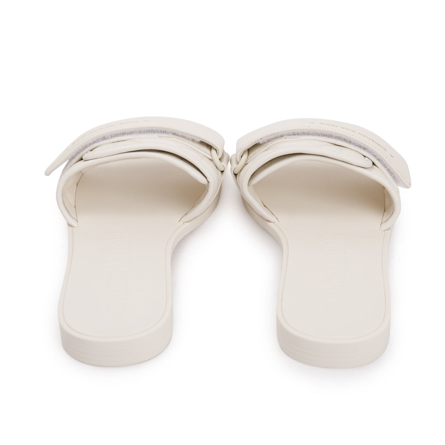 Christian Dior Off White Cannage Quilted Leather Dio(r)evolution Slide, Size 36