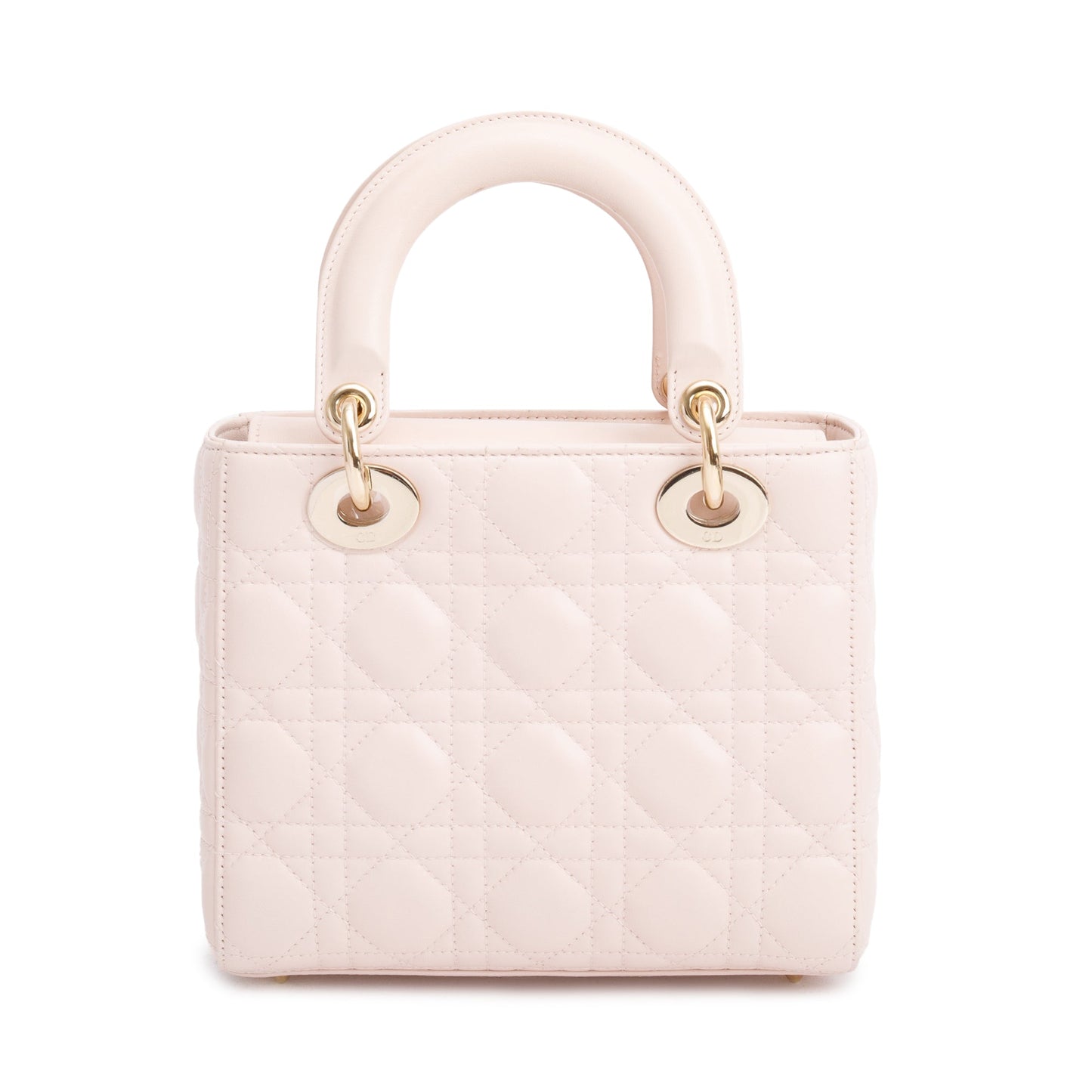 Christian Dior Pink Cannage Lambskin Leather Small Lady Dior My AbCDior Bag