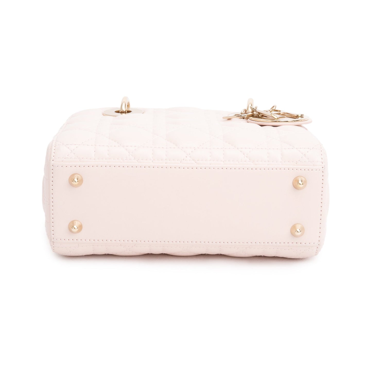 Christian Dior Pink Cannage Lambskin Leather Small Lady Dior My AbCDior Bag