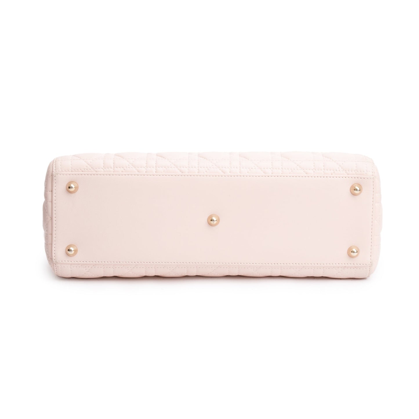 Christian Dior Pink Cannage Leather Large Lady Dior Bag