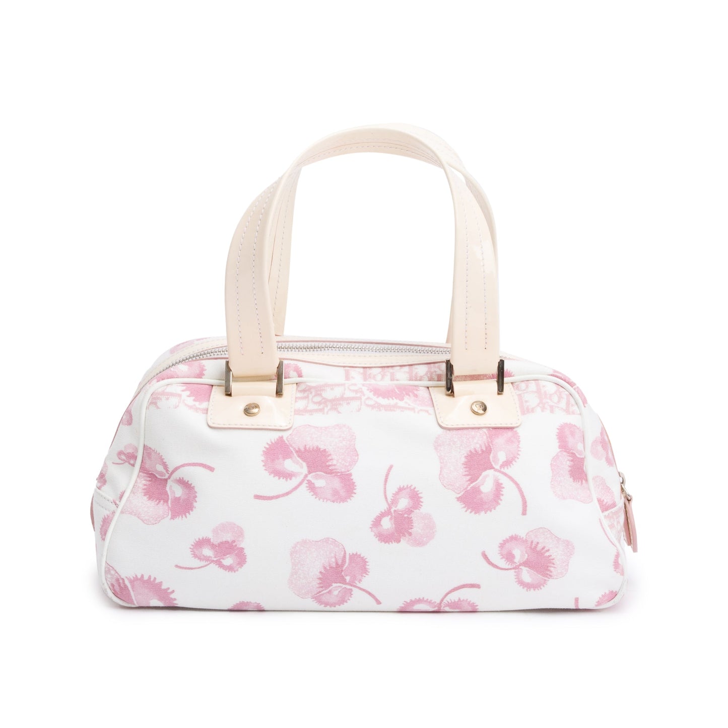 Christian Dior Pink Diorissimo Cherry Blossom Canvas Girly Satchel Bag