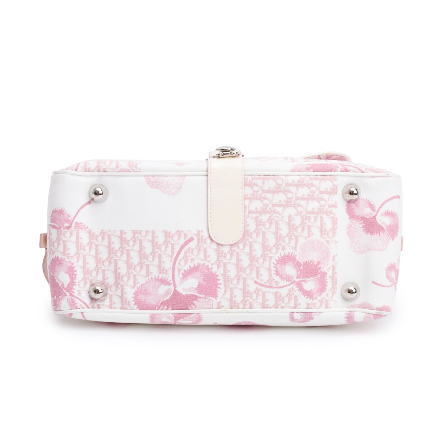 Christian Dior Pink Diorissimo Cherry Blossom Canvas Girly Satchel Bag