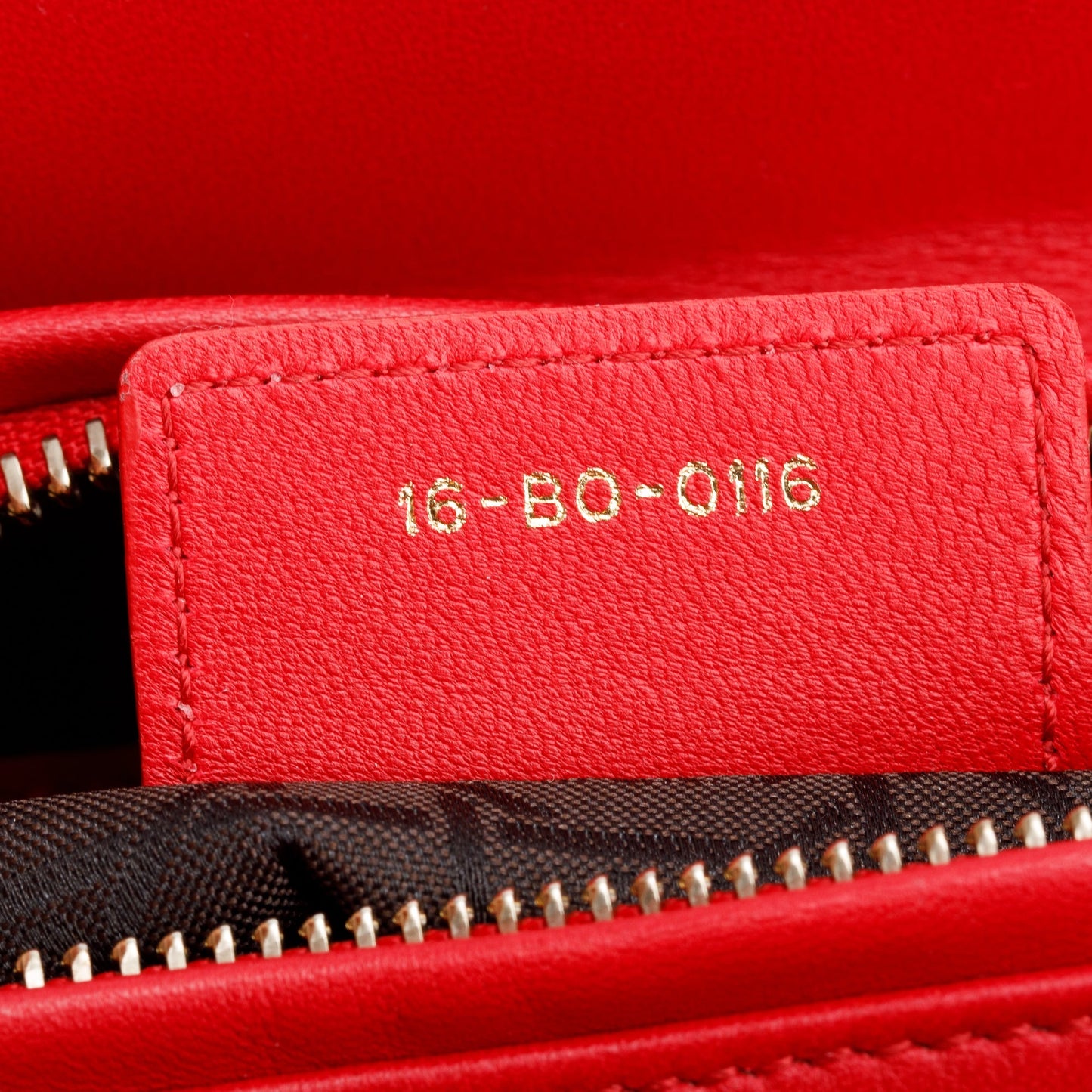 Christian Dior Red Cannage Lambskin Leather Small Lady Dior Bag