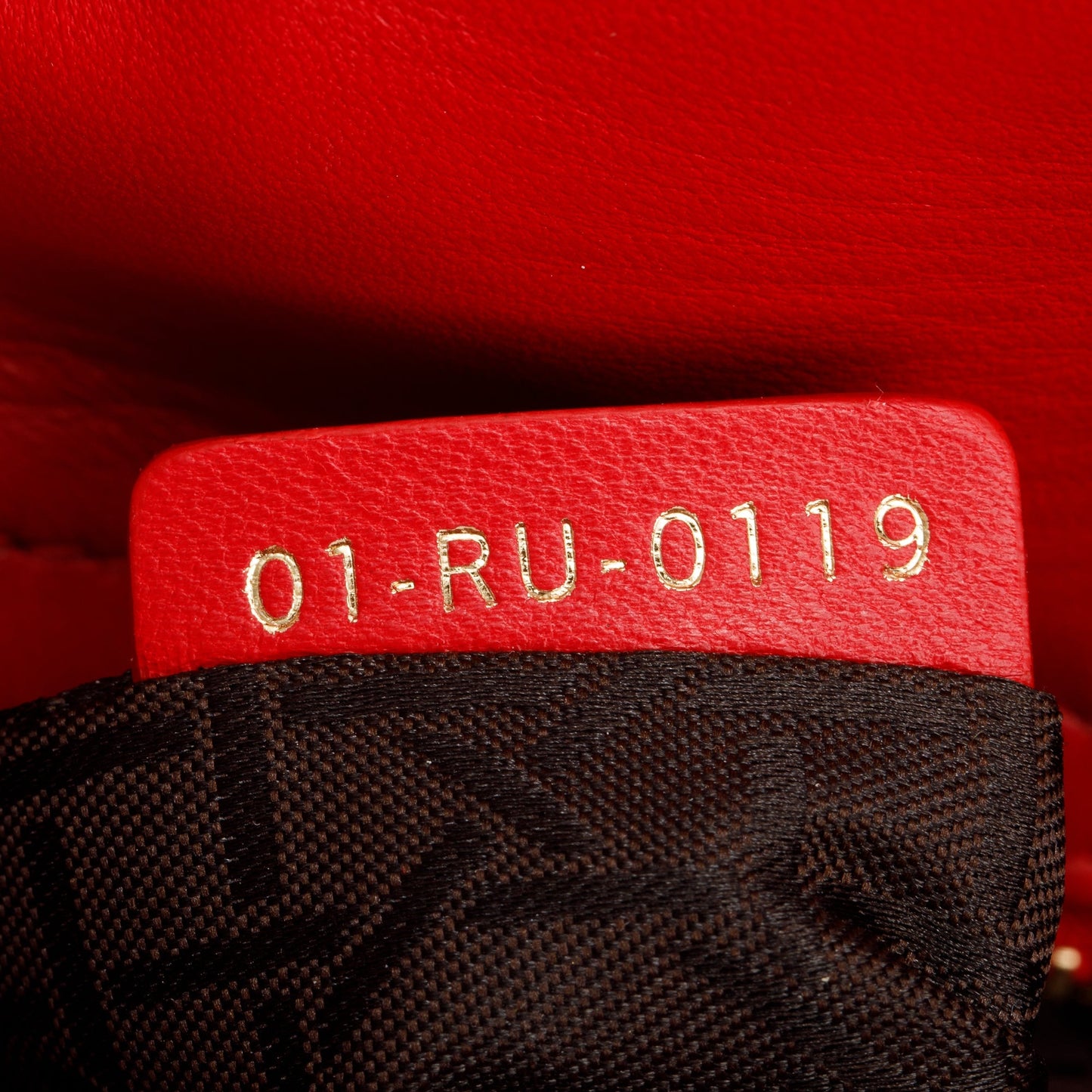 Christian Dior Red Cannage Lambskin Leather Small Lady Dior My AbCDior Bag