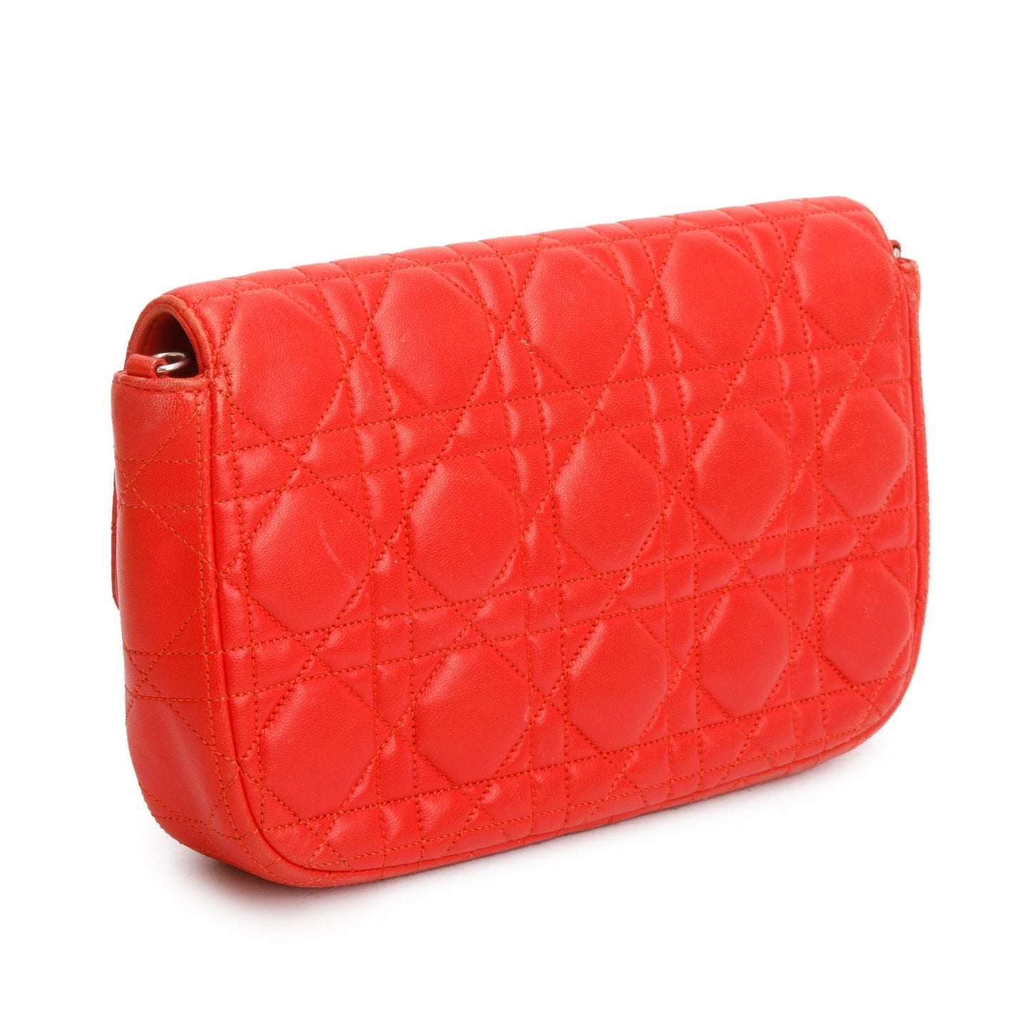 Christian Dior Red Cannage Leather Miss Dior Promenade Chain Bag