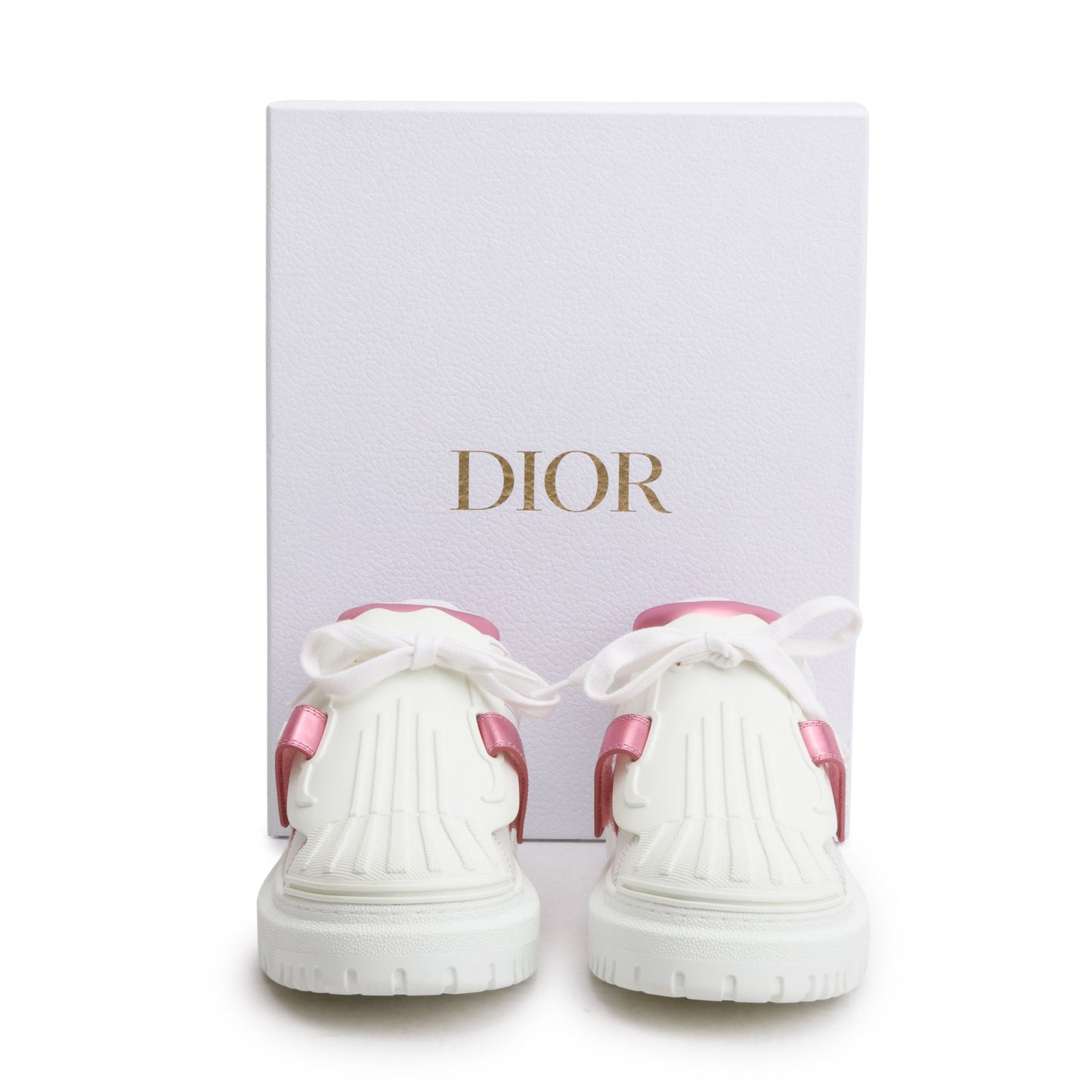 Christian Dior White Leather/Rubber ID Sneakers, Size 36