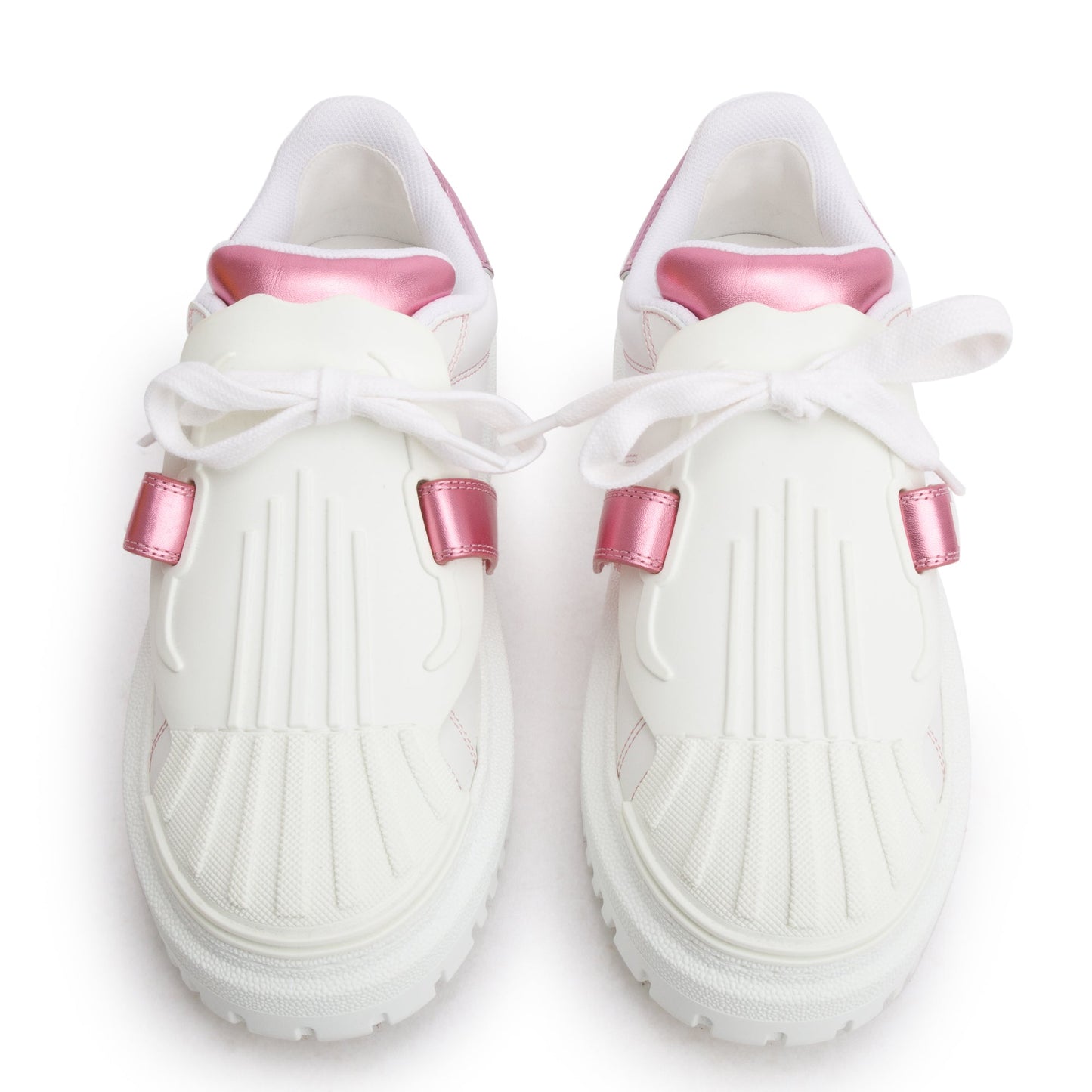 Christian Dior White Leather/Rubber ID Sneakers, Size 36
