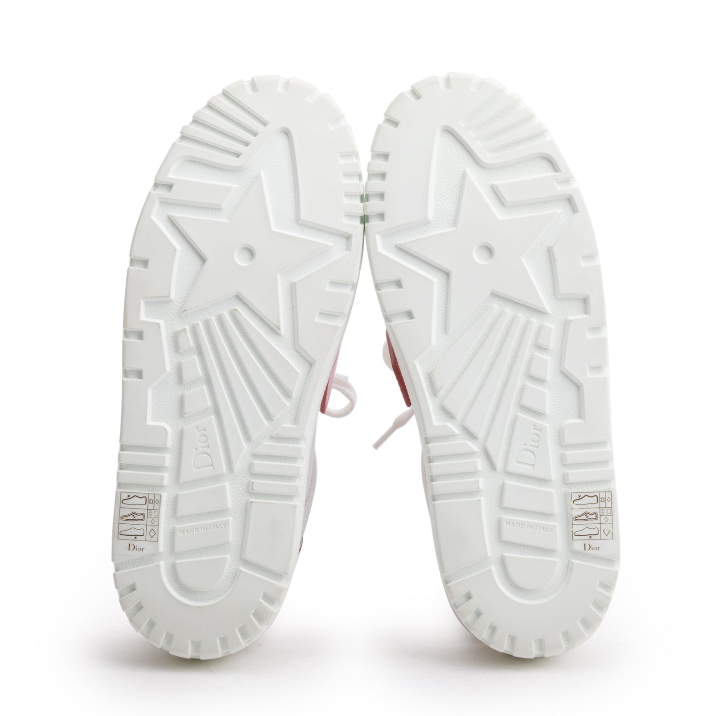 Christian Dior White Leather/Rubber ID Sneakers, Size 36