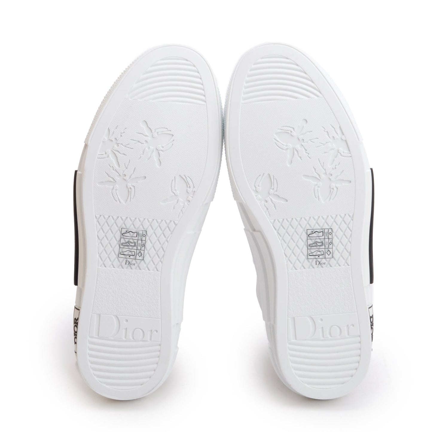 Christian Dior White Oblique Transparent Canvas B23 High-Top Sneakers, Size 37