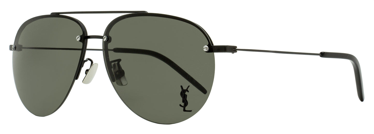 Saint Laurent Pilot Sunglasses Classic 11/F M 001 Black 61mm YSL