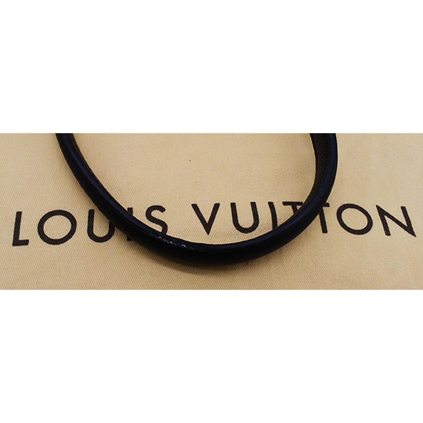 LOUIS VUITTON Women Lockme MM Leather Satchel Bag Black