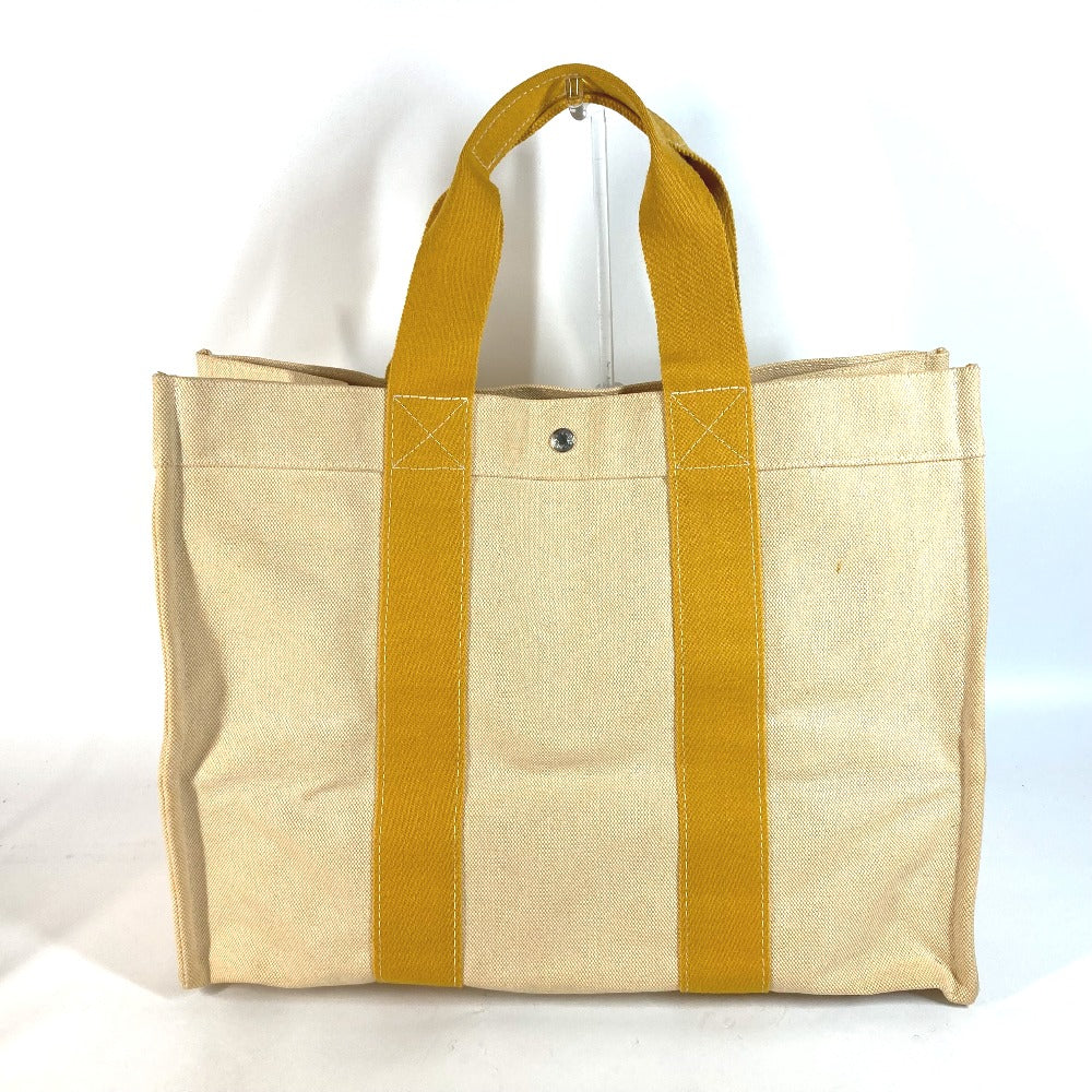 HERMES Shoulder Bag canvas yellow Bora Bora GM Women  d