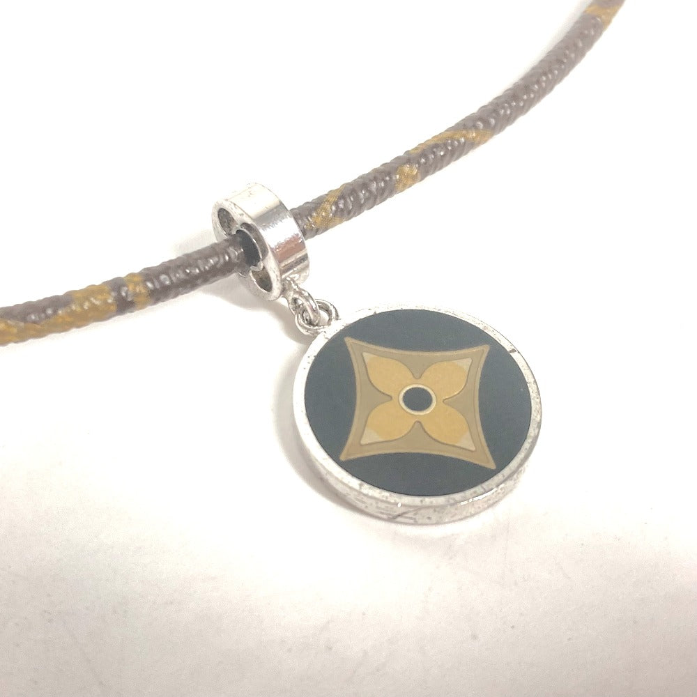 LOUIS VUITTON Necklace M65436 Monogram canvas, SV925 Brown Monogram Pandanty Fleur