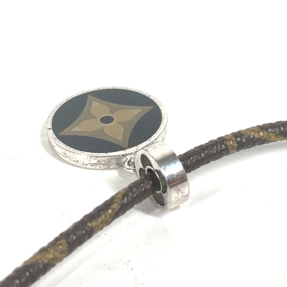 LOUIS VUITTON Necklace M65436 Monogram canvas, SV925 Brown Monogram Pandanty Fleur