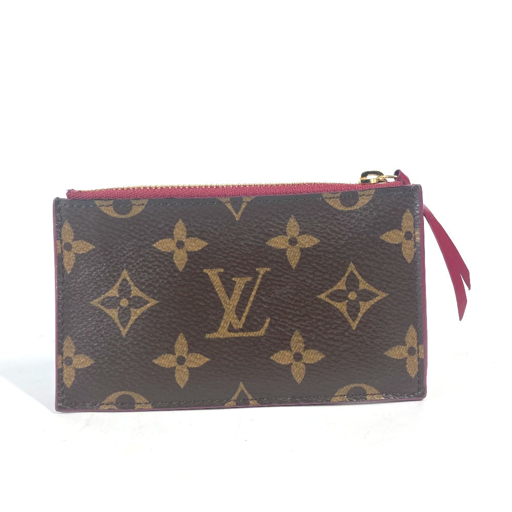 LOUIS VUITTON Coin case M67889 Monogram canvas Brown Monogram Porte Cartes Zip Women  d