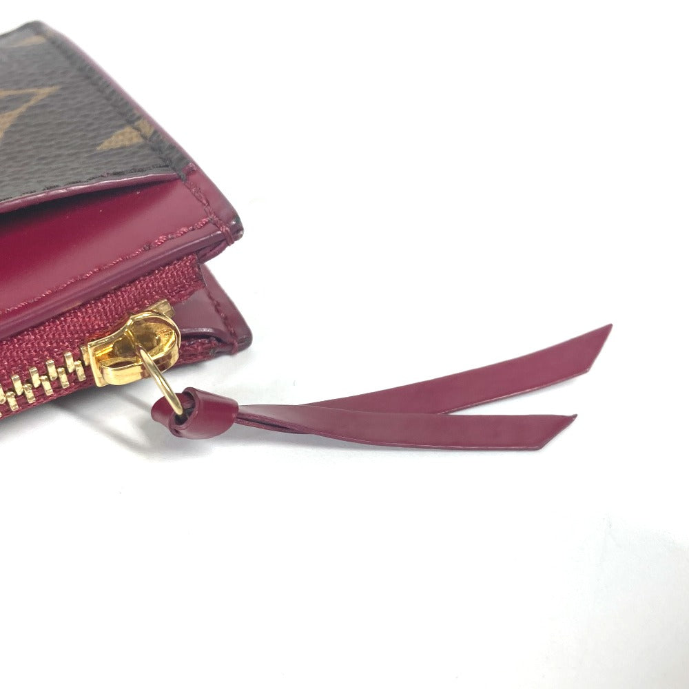 LOUIS VUITTON Coin case M67889 Monogram canvas Brown Monogram Porte Cartes Zip Women  d