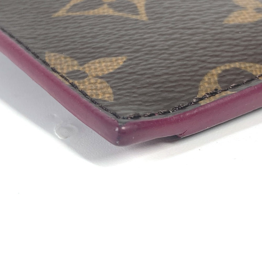 LOUIS VUITTON Coin case M67889 Monogram canvas Brown Monogram Porte Cartes Zip Women  d