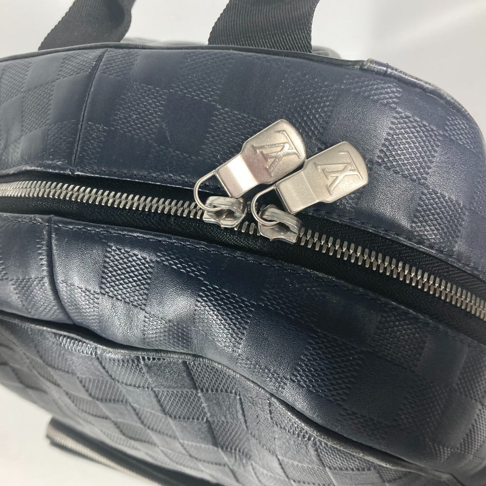 LOUIS VUITTON Backpack N40091 Damier Anfini Leather Navy Damier Anfini campus backpack unisex(Unisex)  d