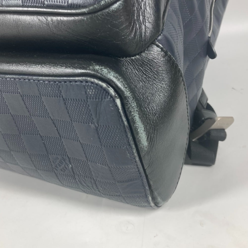 LOUIS VUITTON Backpack N40091 Damier Anfini Leather Navy Damier Anfini campus backpack unisex(Unisex)  d