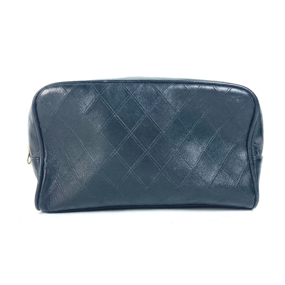 CHANEL Pouch leather black   Bicolole