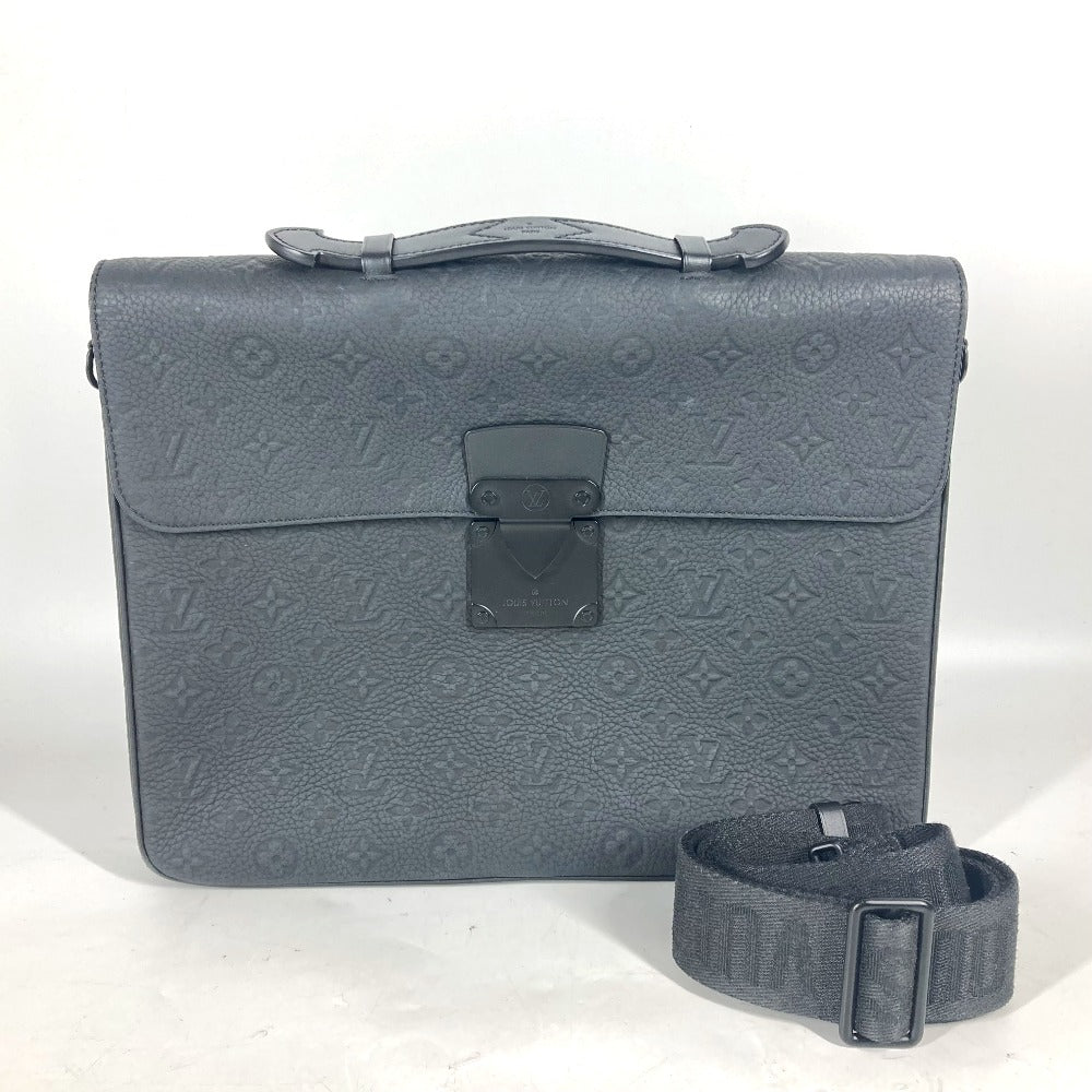 LOUIS VUITTON Handbag M20835 Taurillon Clemence Leather black Monogram Taurillon Clemence S-Lock Briefcase mens  d