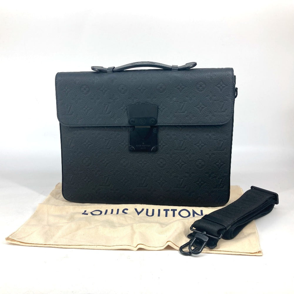 LOUIS VUITTON Handbag M20835 Taurillon Clemence Leather black Monogram Taurillon Clemence S-Lock Briefcase mens  d