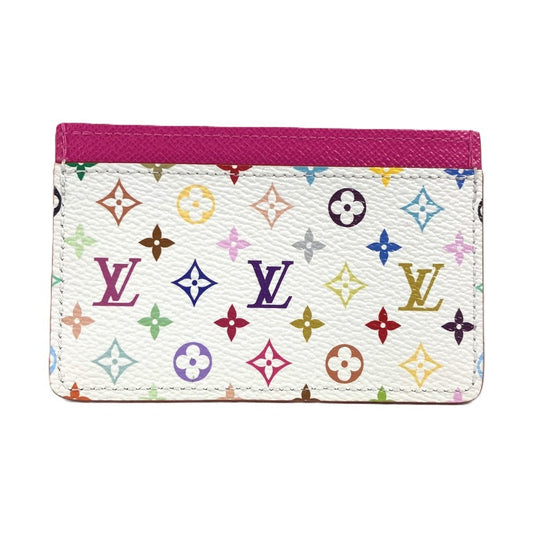 LOUIS VUITTON Card Case M13403 Monogram multicolor canvas white Monogram Multicolor Takashi Murakami Porto cult · Simple