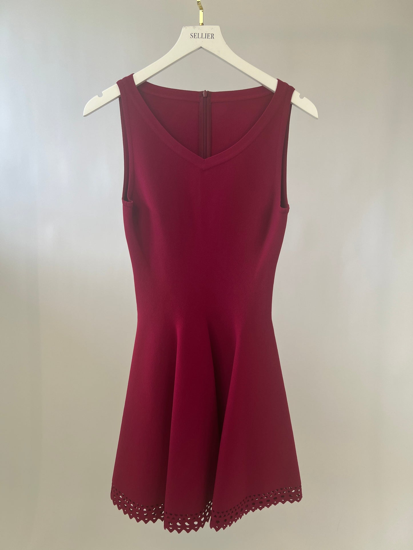 Ala•a Fuchsia Pink Sleeveless Skater Dress Size FR 38 (UK 10)