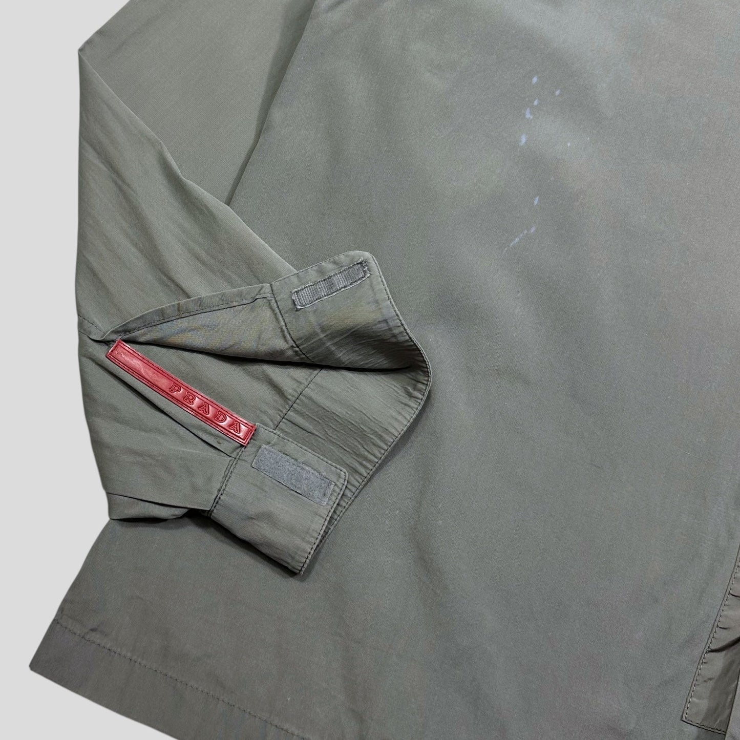 Prada Sport 1999 Nylon Panelled Cotton Boxy Zip-up Shirt - L/XL