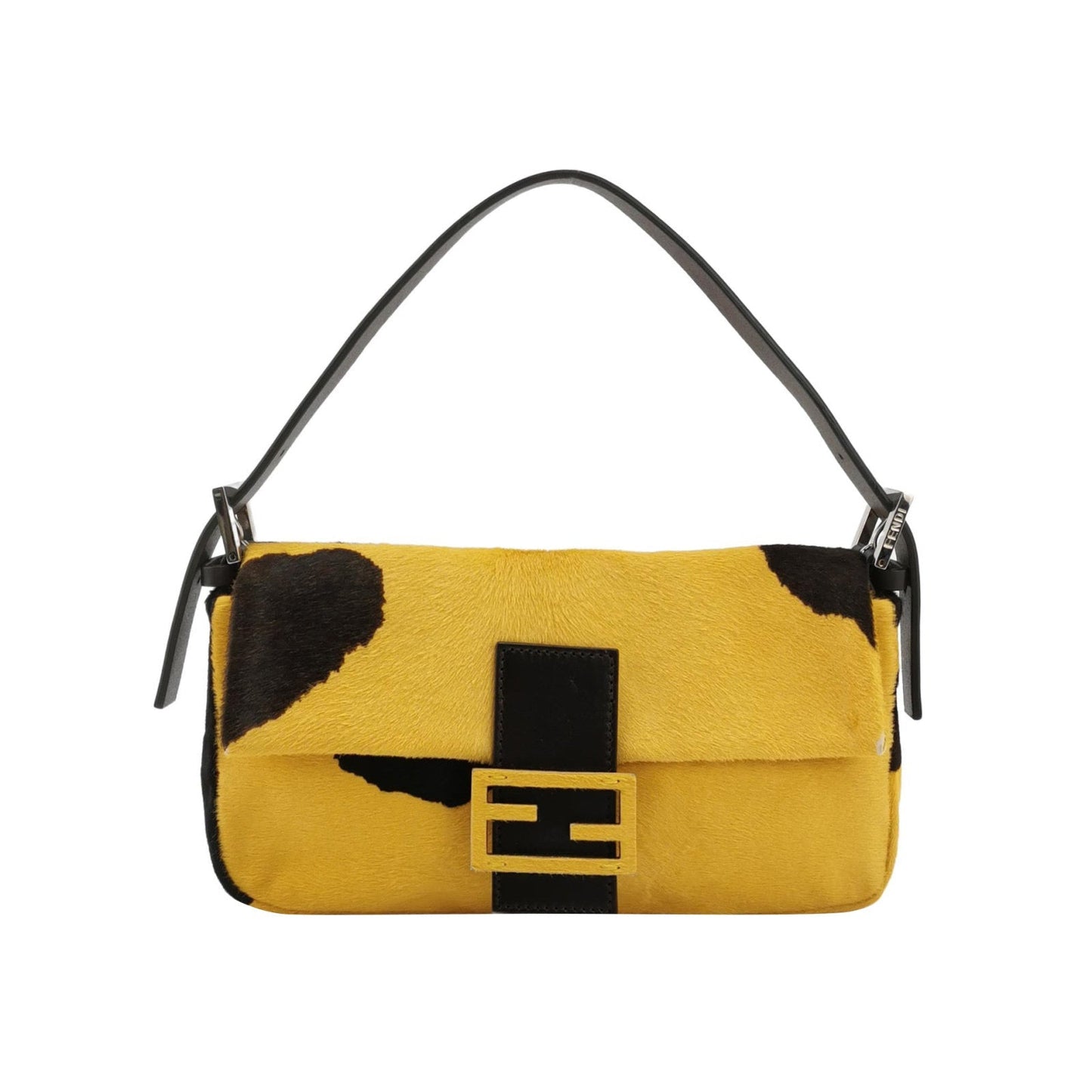 Fendi Baguette Pony hair in cow print yellow