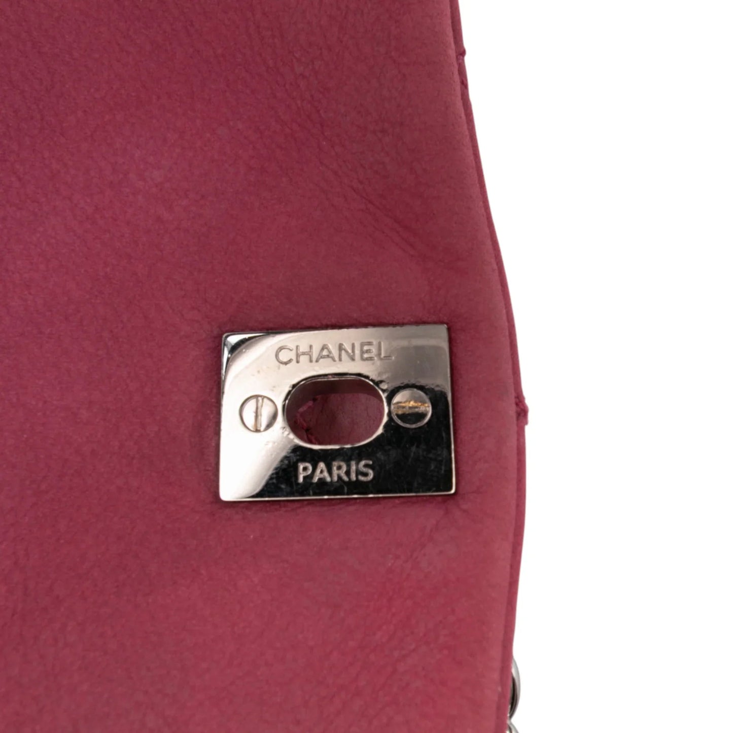 Pink Chanel Mini Quilted Nubuck Trianon Messenger Flap Crossbody Bag