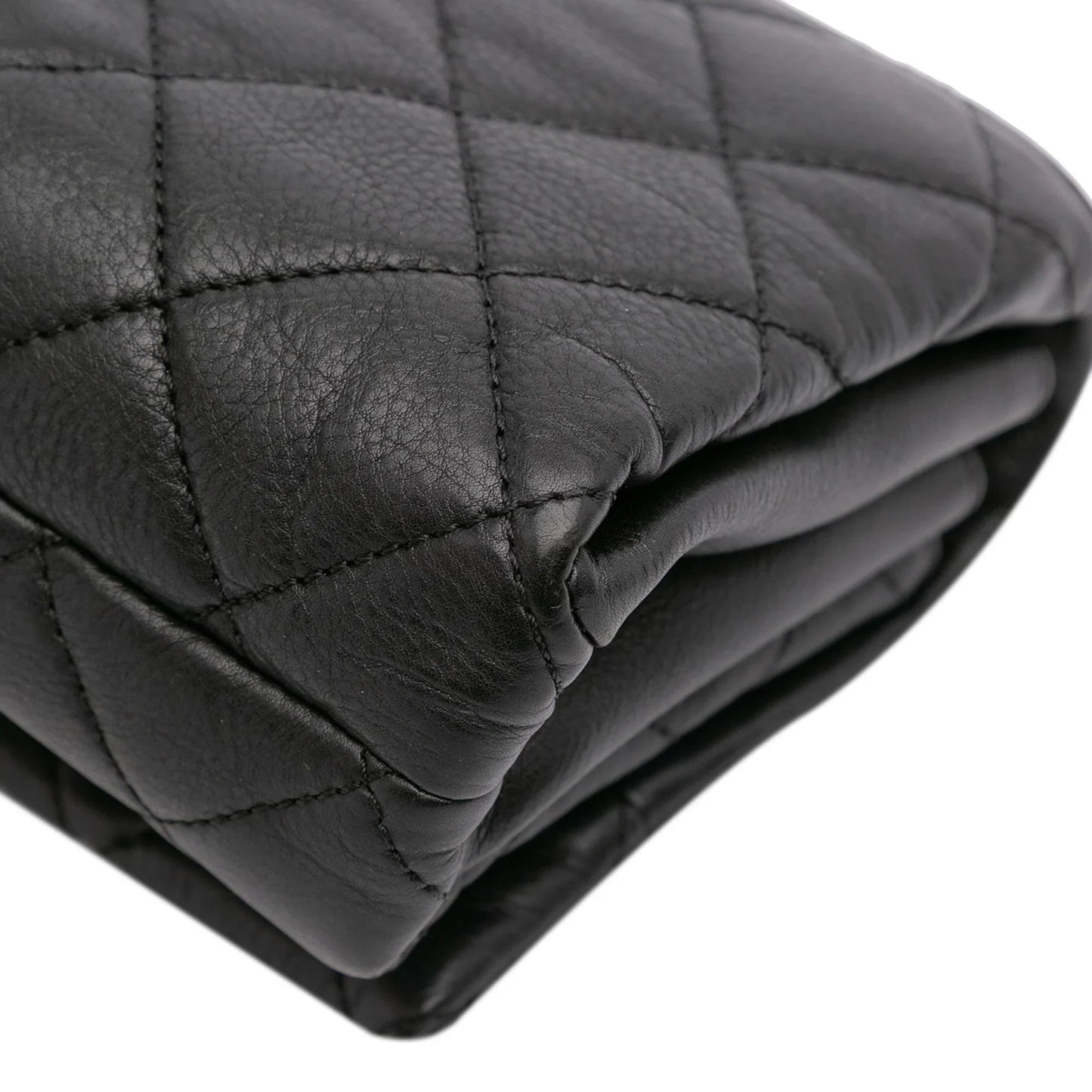Black Chanel Mini Quilted Calfskin Pearl CC Accordion Flap Crossbody Bag