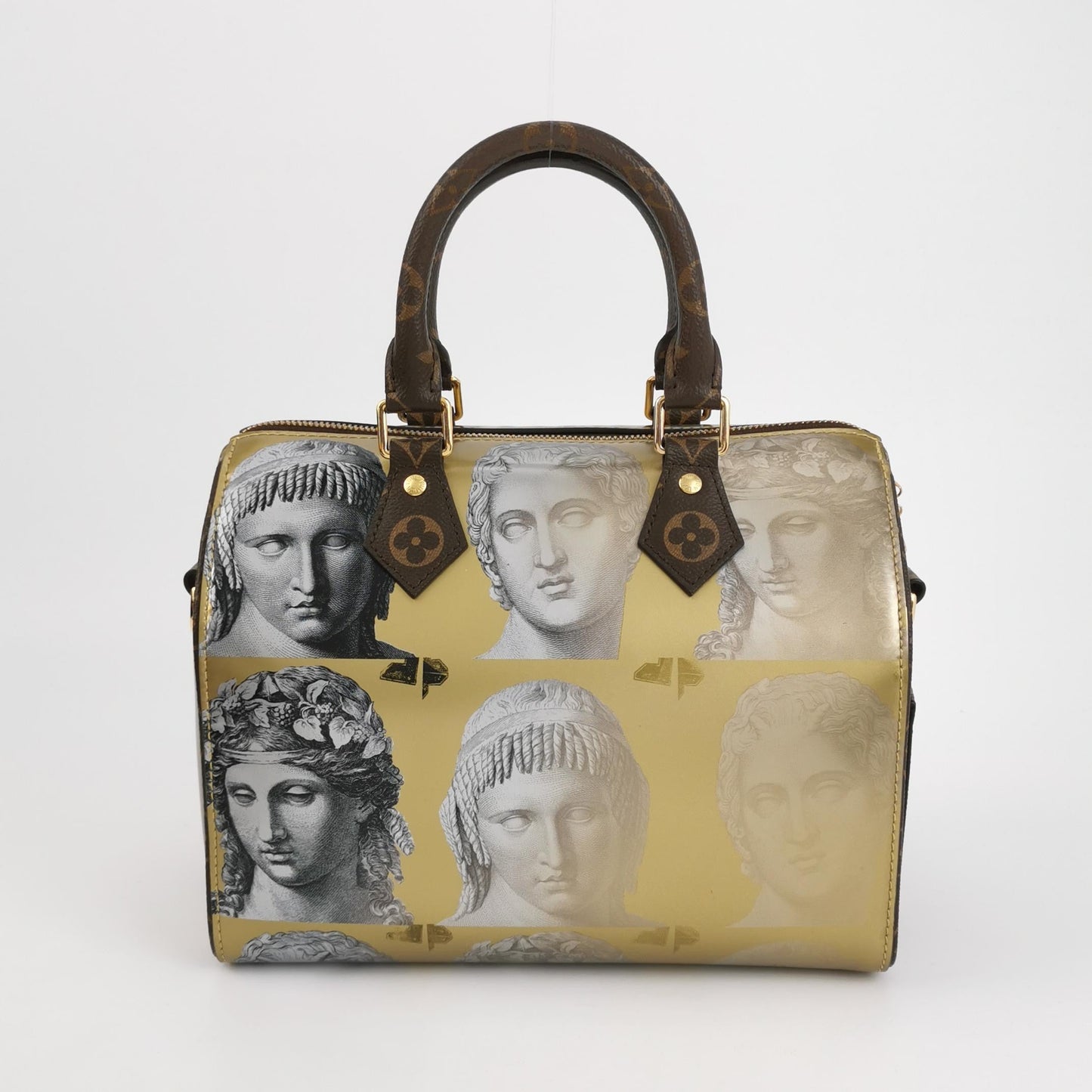 Louis Vuitton Speedy 25 Bandouliere Fornasetti M um Gold