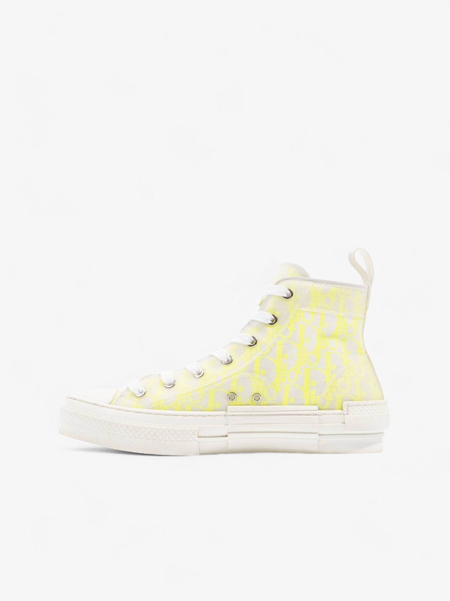 Christian Dior B23 High Top Neon Yellow / White Canvas EU 41 UK 7