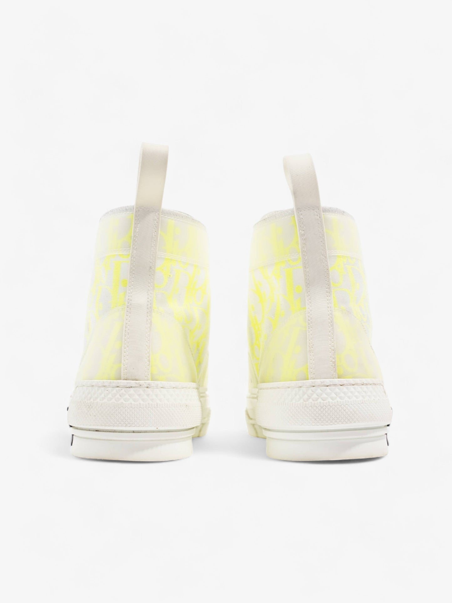 Christian Dior B23 High Top Neon Yellow / White Canvas EU 41 UK 7