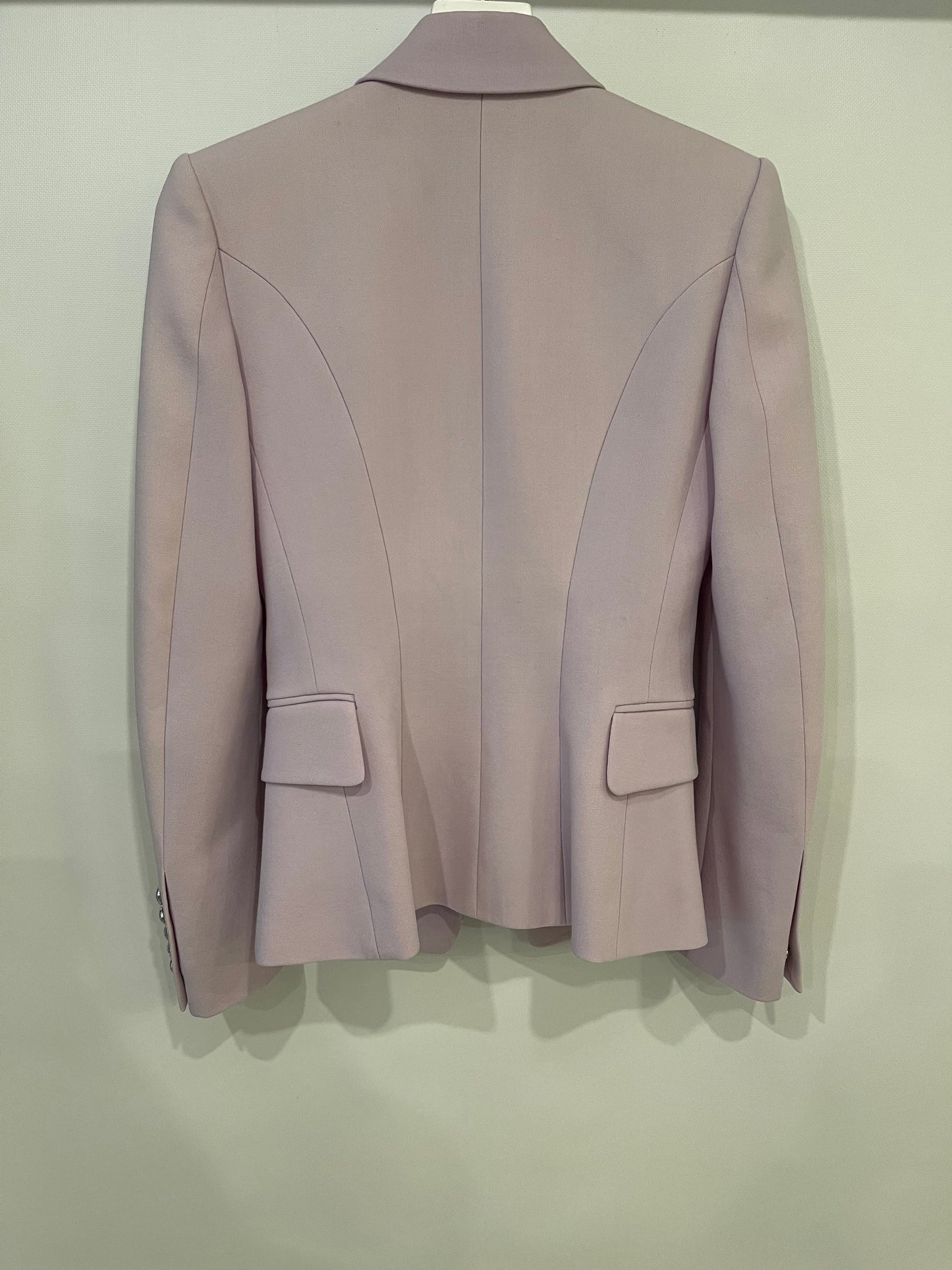 Balmain Lilac Wool Blazer Jacket with Silver Buttons Size FR 34 (UK 6)