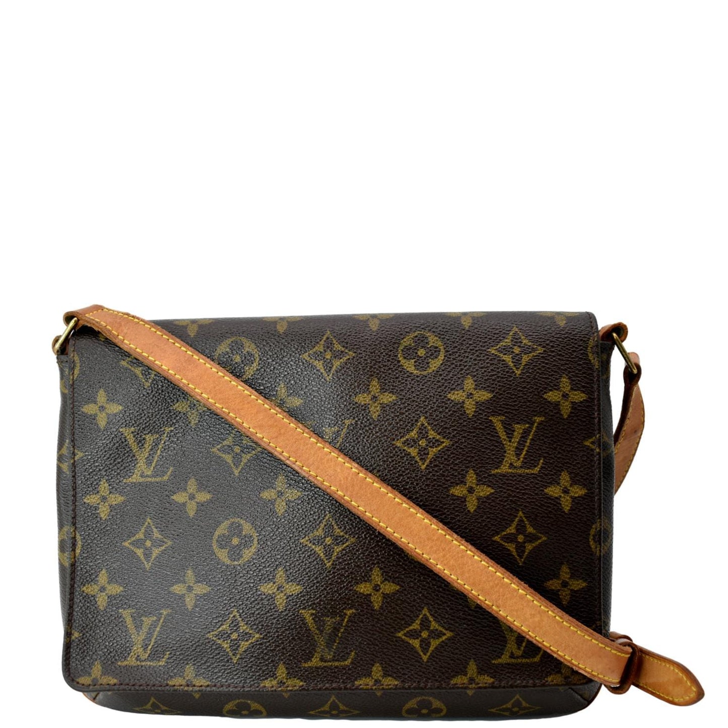 LOUIS VUITTON Mtte Tango Monogram Canvas Crossbody Bag Brown