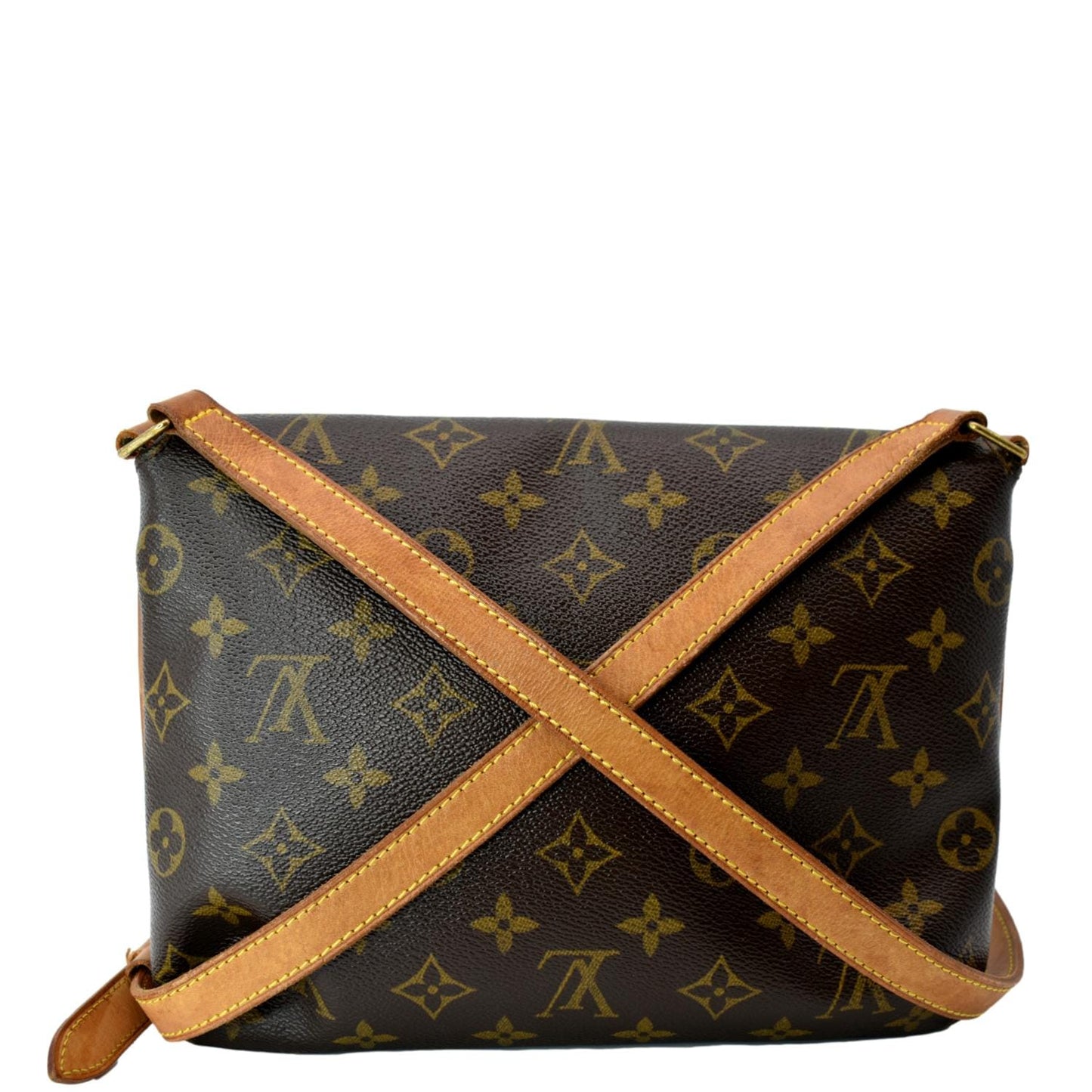 LOUIS VUITTON Mtte Tango Monogram Canvas Crossbody Bag Brown