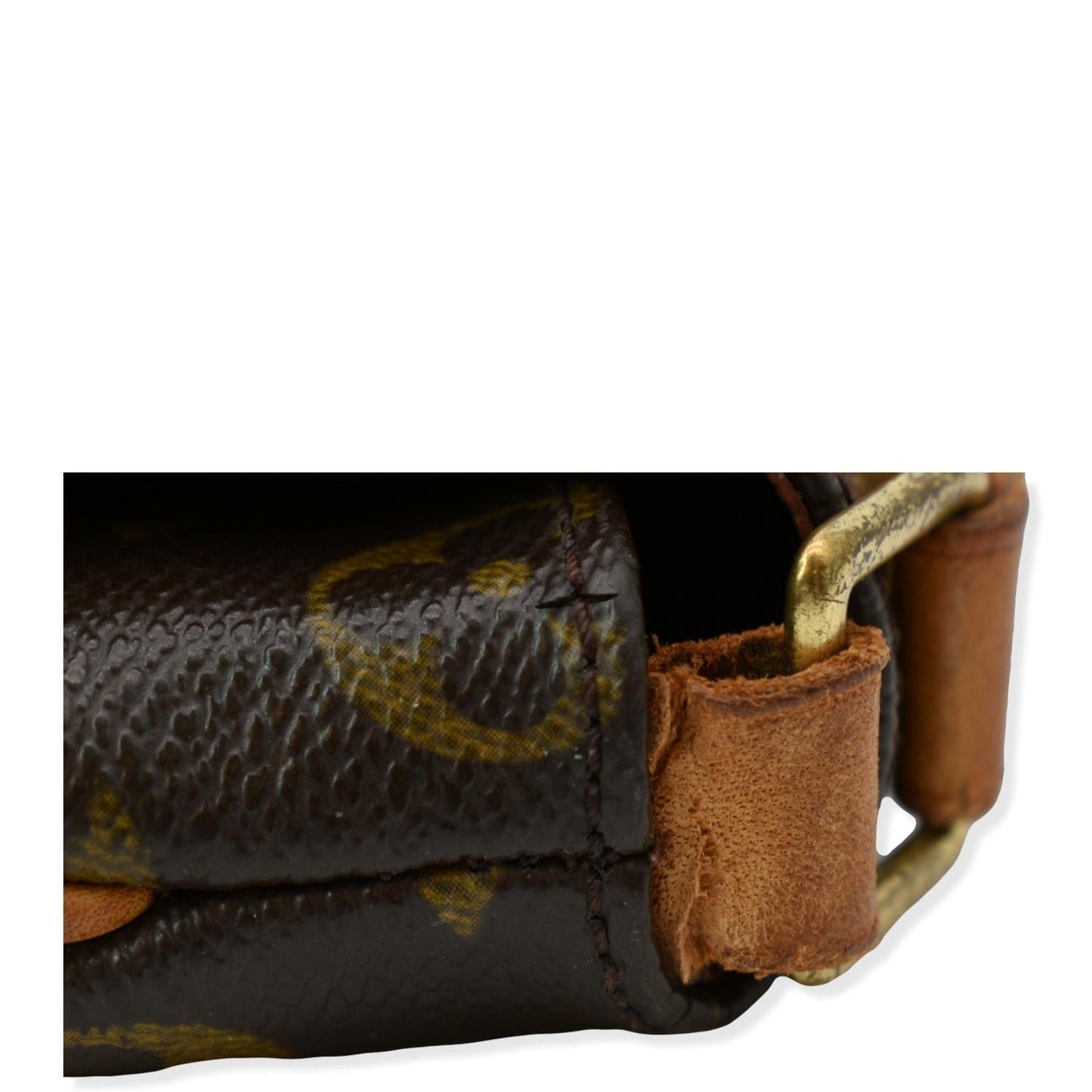 LOUIS VUITTON Mtte Tango Monogram Canvas Crossbody Bag Brown