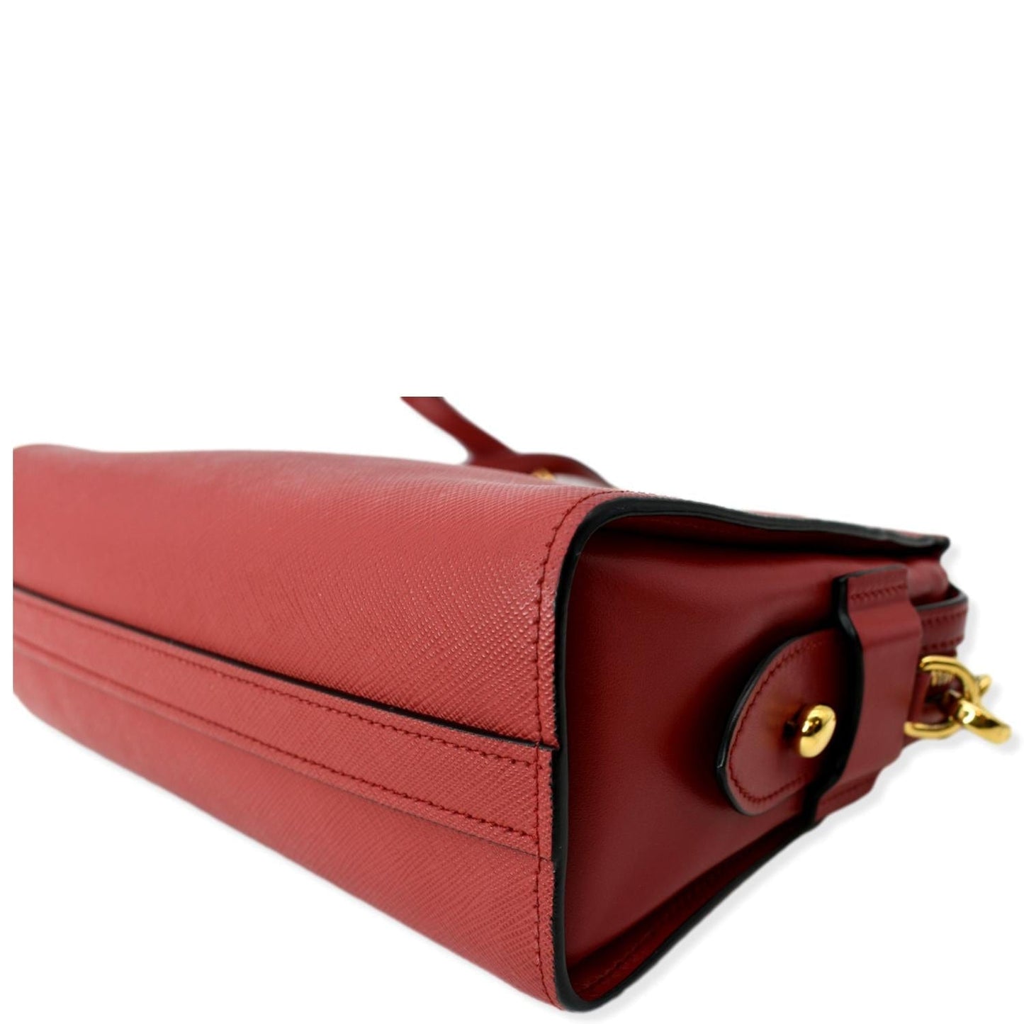 PRADA Saffiano City  Esplanade Crossbody Bag Red