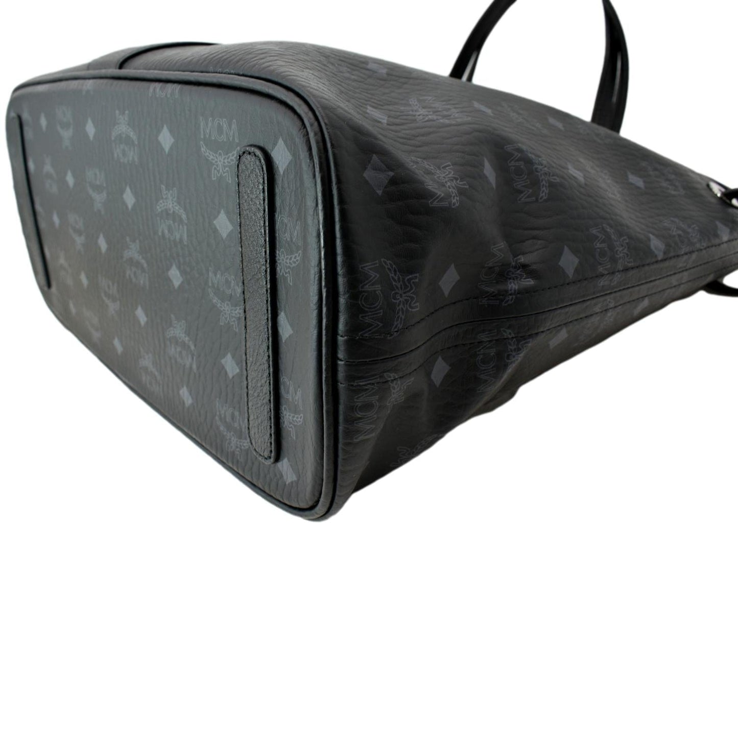 MCM Liz Visetos Reversible Shopper Tote Bag Black