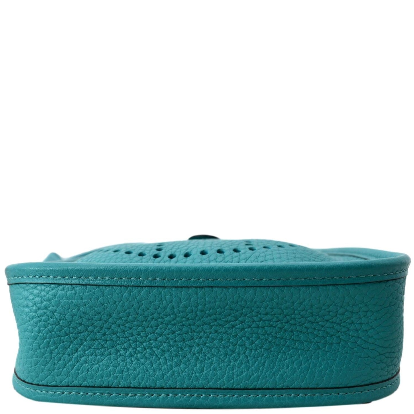 HERMES Evelyne TPM Clemence Leather Crossbody Bag Teal
