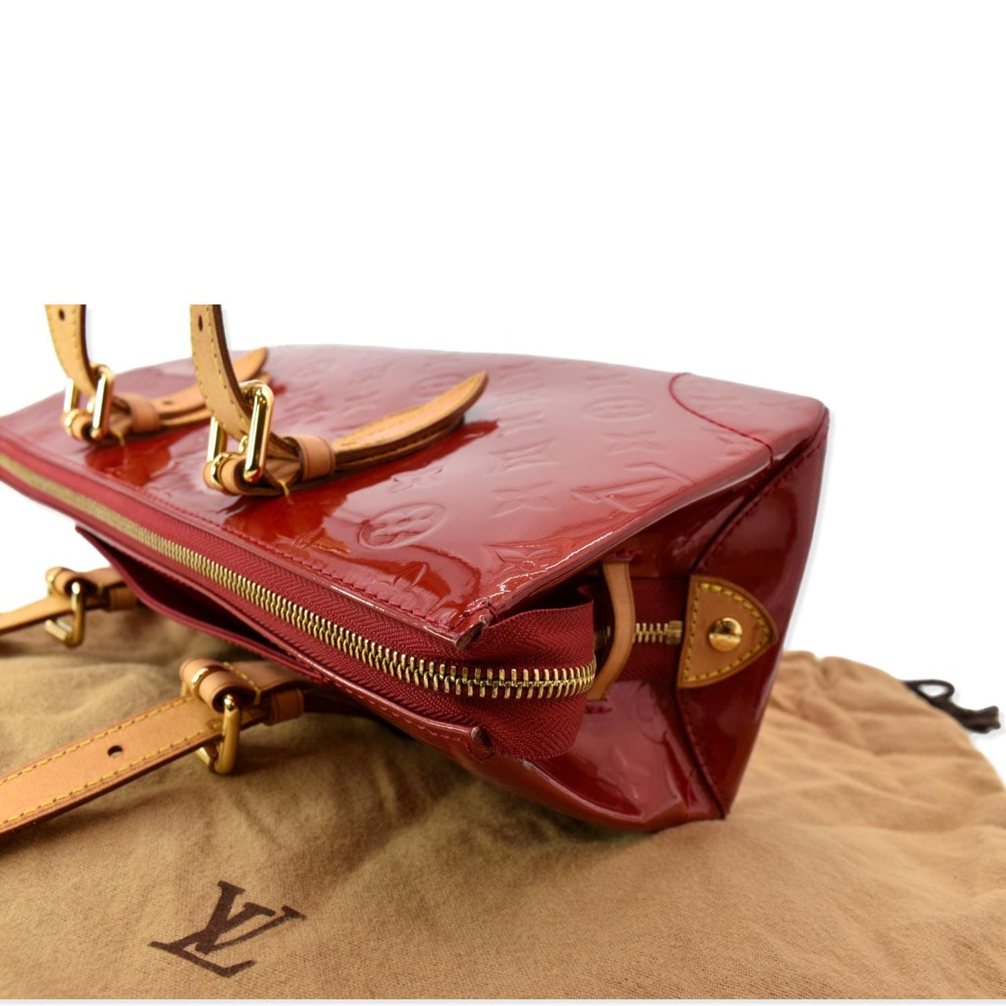LOUIS VUITTON Rosewood Monogram Vernis Shoulder Bag Pomme D Amour